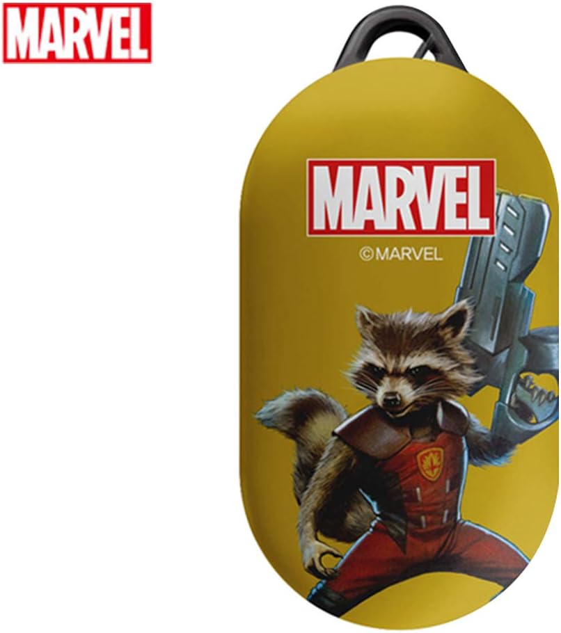 DMK Marvel Plastic Galaxy Buds/Buds+ Plus Case Cover, Compatible with Samsung Galaxy Buds, fit, Hard Protective Case, Full Body Protection (Action Cartoon Rocket)