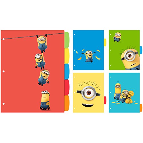 Avery Despicable Me Big Tab Dividers, Playful Minions, 5-Tab Dividers, 1 Set (11390)