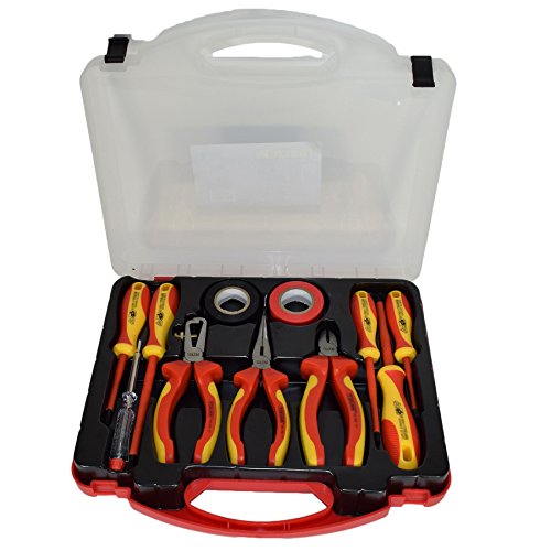 VDE Electrical Electricians Insulated Plier Cutter Stripper Screwdriver 11pc - Thumbnail 5