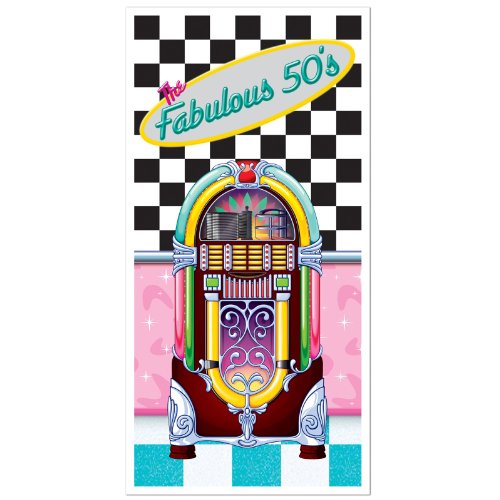 The Fabulous 50's Door Cover Party Accessory (1 count) (1/Pkg)