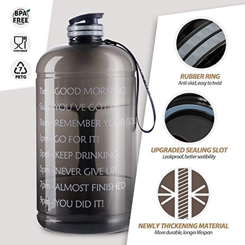 Gallon Water Bottle Portable Water Jug Fitness Sports Daily Water