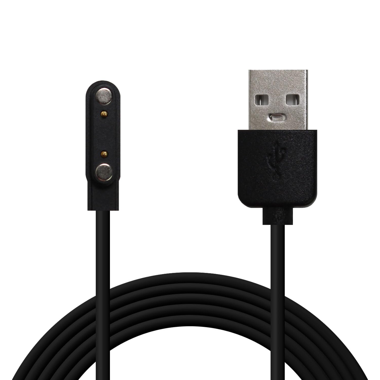 OcioDual USB Magnetic Charging Cable 2-Pin Pitch 7.62 mm Black for Smartwatch