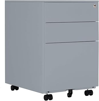 OFITURIA ® Archivador Metálico Gris RAL9006 con Cerradura para Oficina