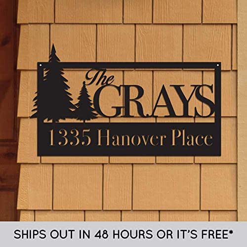 Custom Metal Address Sign Wilderness Rustic Sign Metal