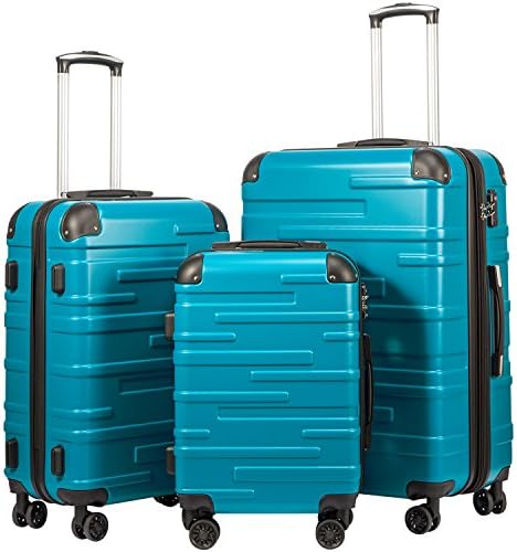 Coolife Luggage Expandable(only 28") Suitcase 3 Piece Set