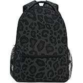 Wamika Cheetah Backpack for Girls Boys Black Leopard Kids Backpacks Ages 6-14 Animal Primary Elementary Middle School Bookbag Daypack Teens Bag