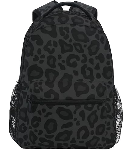 black leopard sammy grove street leather backpack Oarencol Animal Skin Print Bookbag Daypack Travel Hiking Camping School Laptop Bag : Electronics Two Mesh Side Pockets Bait Worms Colour:grey Herschel Supply Co. X