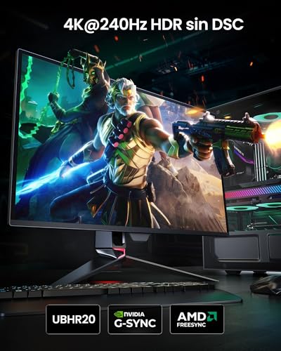 Silkland 80Gbps DisplayPort 2.1 [Certificado VESA], Display Port 2M, [8K@240Hz, 4K@540Hz 360Hz 240Hz] 16K, DP80 HDR DSC, Soporta FreeSync&G-Sync monitor para juegos 5090 7900XTX