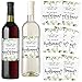 Printed Party Bridesmaid Proposal Wine Bottle Label Gift, Greenery, Set of 8