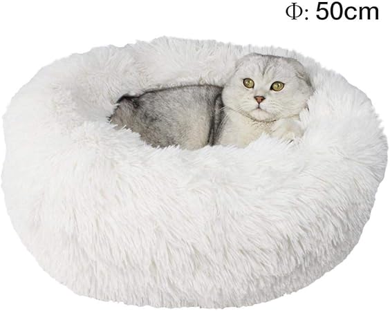 Womdee Panier Pour Chien Luxueux Coussin Donut Pour Chats Et Chiens Petits Animal Domestique Avec Fond Imperméable Antidérapant Pour Deep Sleep