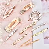 12 Pcs Pearls Hair Clips for Women Girls - Cehomi Fashion Korean Clips/Ties Bling Hairpins Headwear For Women girls and Ladies Headwear Styling Tools Accessories