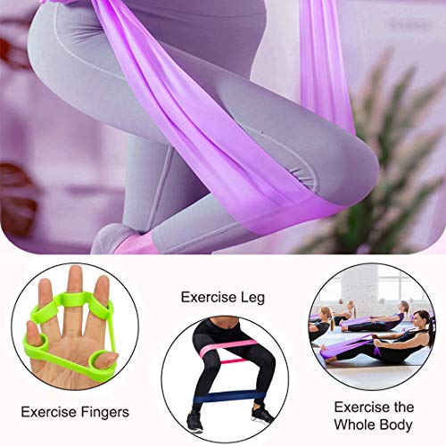 iMucci 3 Pcs Resistance Bands Set,Natural Latex Exercise Bands for Home Fitness, Strength Training, Physical Therapy, Pilates and Yoga, Elastic Workout Bands for Arms, Shoulders, Legs and Butt