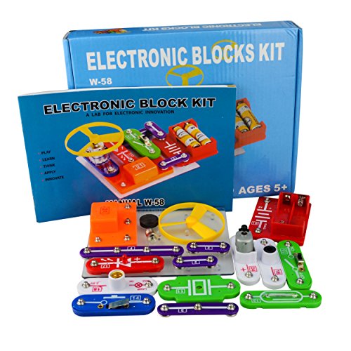 Jhua 58 DIY Circuits for Kids Electronic Discovery Kit Educational