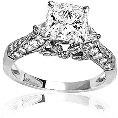 1.79 Carat t.w. Princess Trillian and 