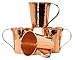 Sertodo Copper Moscow Mule Mugs | Set of 4, 18 oz Capacity | Stainless Steel Handles |100% Pure Copper, Heavy Gauge, Hand Hammered