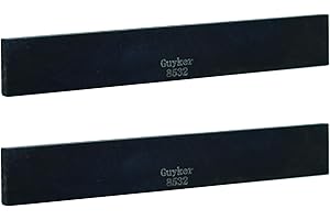 Guyker Blanks Bone Nut, String Pillow Nut Saddles Unslotted Guitar Bridge Nut Replacement Parts Accessories for Mandolin Banjos Ukulele Acoustic Folk Electric Guitar 2 Piece, Black 85x3x12mm 8532