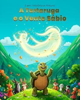 Livro A Tartaruga e o Vento Sábio: Hitória e caderno de pintura - 2 em 1