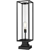 Z-Lite 1 Light Outdoor Pier Mounted Fixture 584PHBS-SQPM-BK