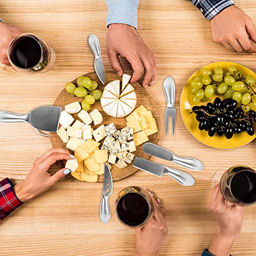 image for Freehawk Cheese Knife Set, 6-Piece Elegant Stainless Steel Cheese kniv