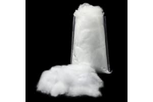 Pextian Christmas Fake Snow Decor, Cotton Snow Fluff Decor, Artificial Snow for Winter Village, Flame Resistant Indoor Snow Blanket for Xmas Display(5.6 OZ)