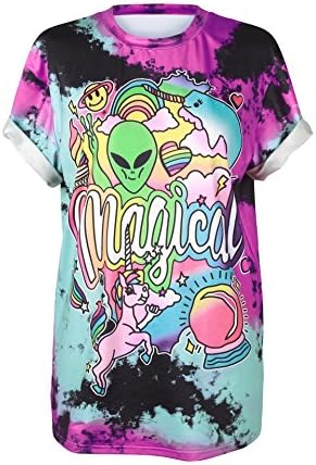Fashion Couple Tops Women Summer Casual T Shirt Punk Sleeve Printed T-Shirts