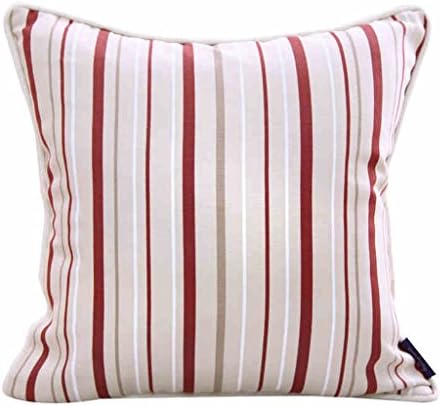 WANGXIAOLIN Sofa Cushion Bed Headrest Backrest Pillow Office Pillow Red Stripe Containing Pillows ( Size : 50cm50cm )