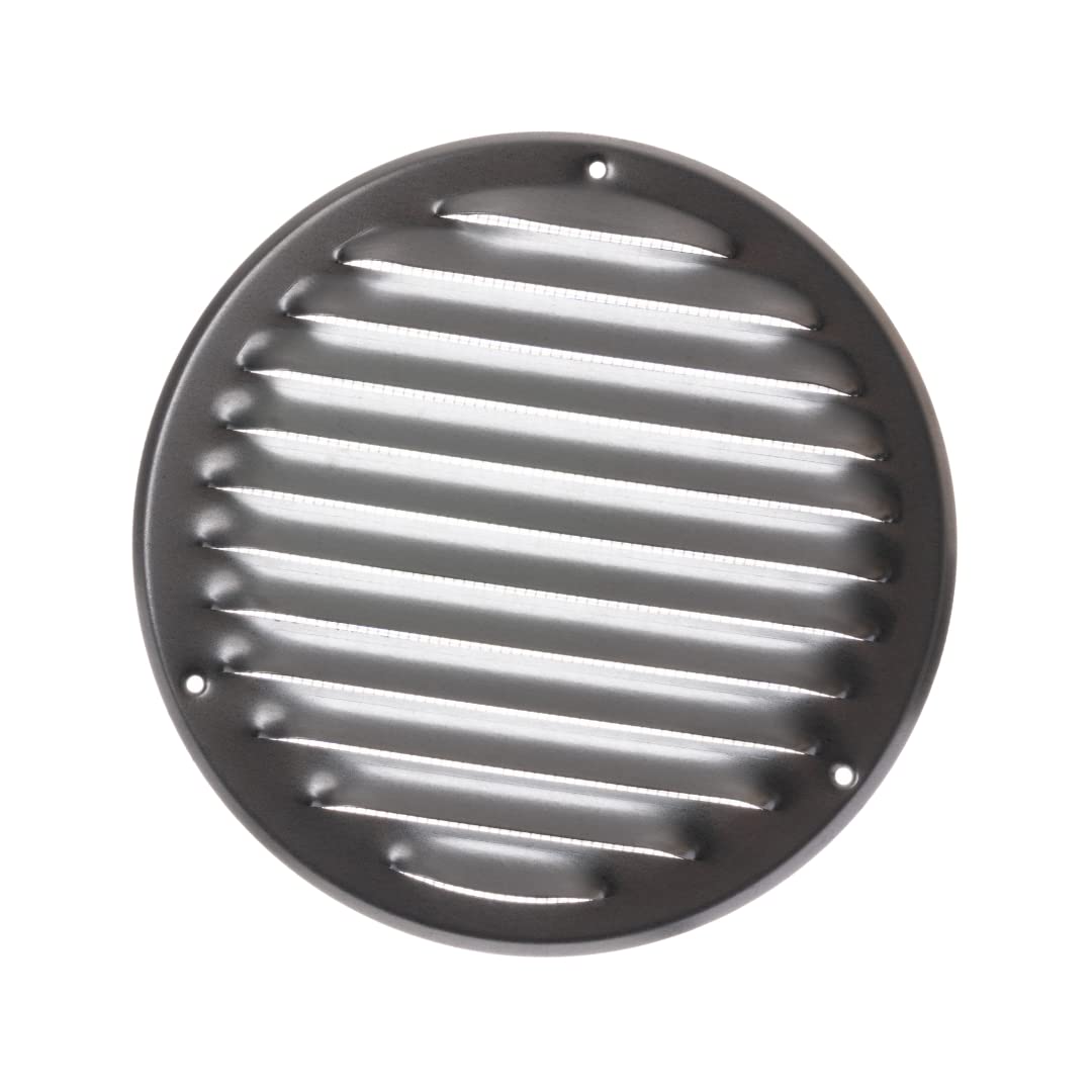 Ø 160mm / 6" inch Galvanised Round Metal Air Vent Grille Cover with Insect Mesh - Ventilation Cover