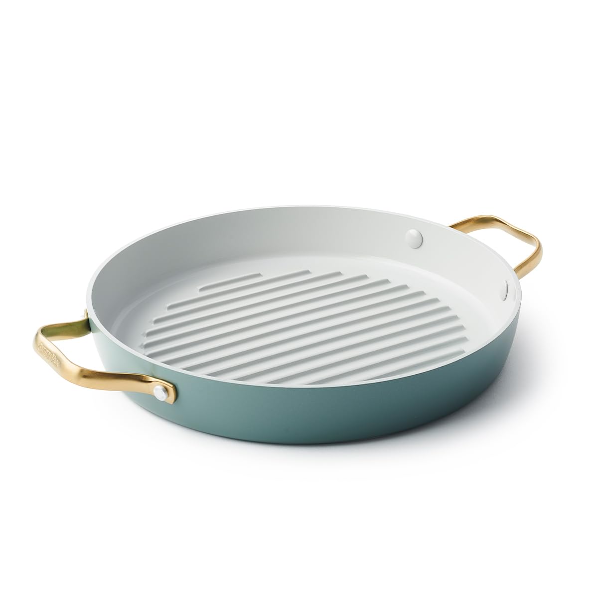 GreenPan Padova Hard Anodized Healthy Ceramic Nonstick, 11" Grill Pan with Lid, Black