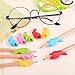 Leyaron 30 Pcs Silicone Pencil Grips Ergonomic Writing Aid, Right Handed Pen Training Grip Holder for Kids, Students and Adults, Assorted Colors