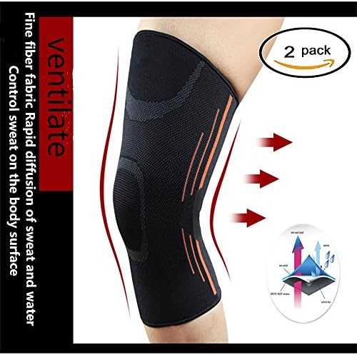 2- Pack Sports Knee Pads Breathable Thermal Pads Basketball Running Mountaineering Knee Pads