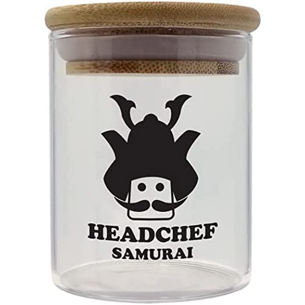 Headchef Samurai Glass Herb Storage Jar, 250 ml Capacity, Clear