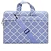 MOSISO Canvas Geometric Pattern Shoulder Bag Compatible with 15-15.6 inch Laptop, Pure Deep Blue Grid