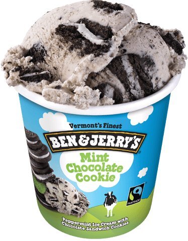 Ben & Jerry's - Vermont's Finest Ice Cream, Non-GMO - Fairtrade - Cage-Free Eggs - Caring Dairy - Responsibly Sourced Packaging, Mint Chocolate Cookie, Pint (4 Count)