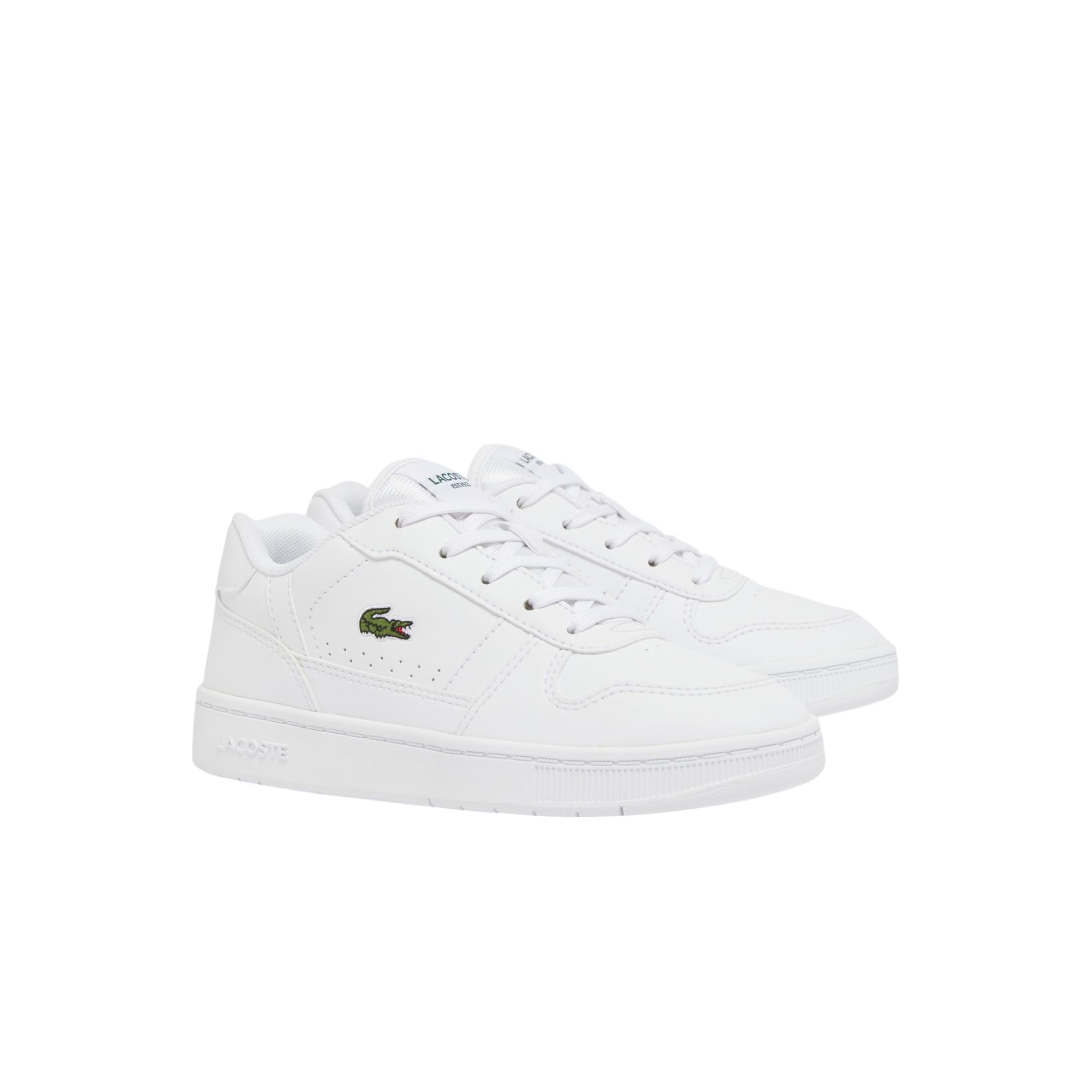 Lacoste Unisex-Child Children’s T-Clip Set Sneaker, Children’s T-Clip Set Sneaker, White/White, 11.5