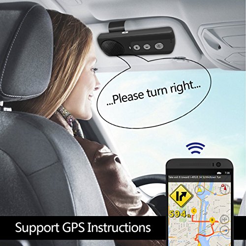 image for Bluetooth Handsfree Car Kit with Car Charger, SUNITEC BC370 Wireless I