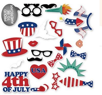 4th JULY DECORATIONS PHOTO BOOTH PROPS INDEPENDENCE DAY OF AMERICA PRODUCT (25)