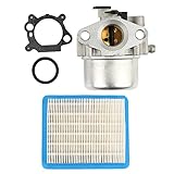 Buckbock 799866 Carburetor with 491588 Air Filter for Briggs& Stratton Lawnmower 794304 796707 790845 799871 Craftsman Toro Carb Engine 4 Cycle Lawn Mower