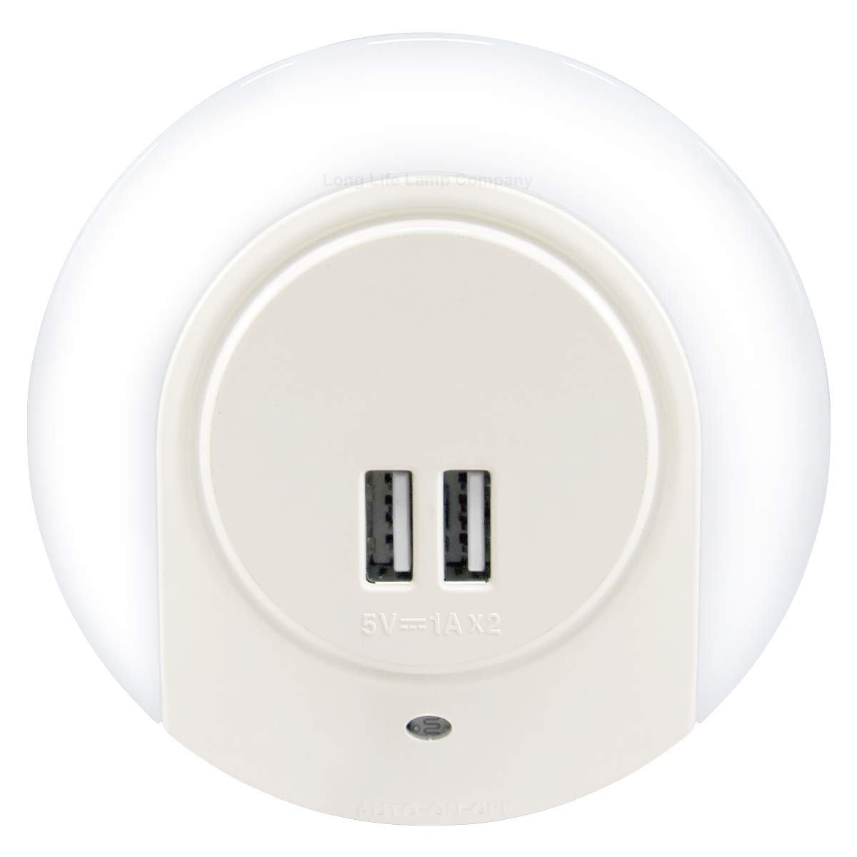 Plug in LED Night Light with 2 USB Port Charger 1w Cool White Automatic Sensor Dusk to Dawn Night Light for Bedroom Childrens Room Hallways Living Rooms A78B