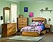 South Shore Prairie Collection Nightstand, Country Pine with Antique Handles