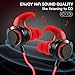 AGPTEK in-Ear Gaming Headphones with Dual Mic, 3.5MM Wired Earbuds Gaming Earphones with 3 Pairs Different Sizes Earbuds for PS4, Xbox, PC, Laptop, Mobile Phone, Red