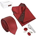 Bundle Monster Mens Fashion Accessory Combo Kit - Dark Burgundy