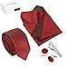 Bundle Monster Mens Fashion Accessory Combo Kit - Dark Burgundy