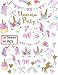 Klmars Unicorn Temporary Tattoos for Kids Birthday Party（16 Sheets-Watercolors with Sparkle Gold Glitter,Perfect for Girls Unicorn Party Favors Supplies