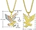 Eagle Necklace for Men Hawk Pendant Jewelry for Women With Rose Gold,Platinum Plated Design By YYA