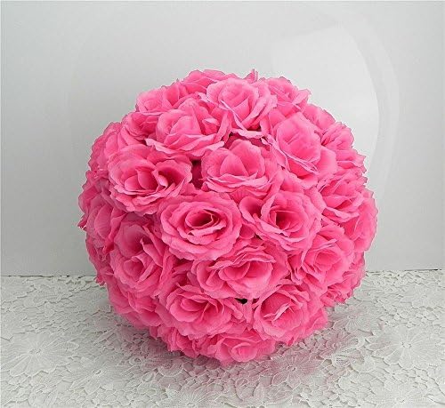 5 PCS HOT SELL Colorful High Quality, 15~40CM Rose Pomander Flower Kissing Ball Color:Peach Red Size:Diameter:25cm 9.8"