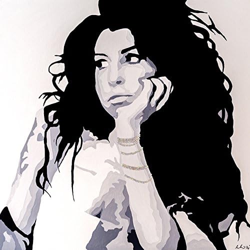 CANVAS Searching by PopArtQueen 12X12 Gallery Wrap Pop Art Amy Winehouse Tribute. MADE IN THE USA! COMES READY TO HANG!
