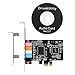 SHINESTAR PCIe Sound Card, 5.1 Internal Sound Card for PC Windows 10 with Low Profile Bracket, 3D Stereo PCI-e Audio Card, CMI8738 Chip 32/64 Bit Sound Card PCI Express Adapter