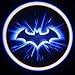 Bat Door Light Sunsbell Wireless Car Door LED Projector Light Battery Powered Courtesy Welcome Logo Shadow Ghost Light - 2pcs (Black)