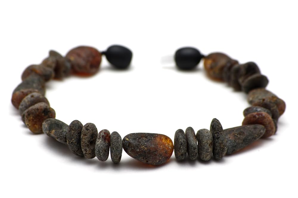 Amber Bracelets for Adults - 100% Genuine Raw Baltic Amber Beads - Authentic Curative Adornment - Length 18-23 cm - Men Women Adult - MLT.U22