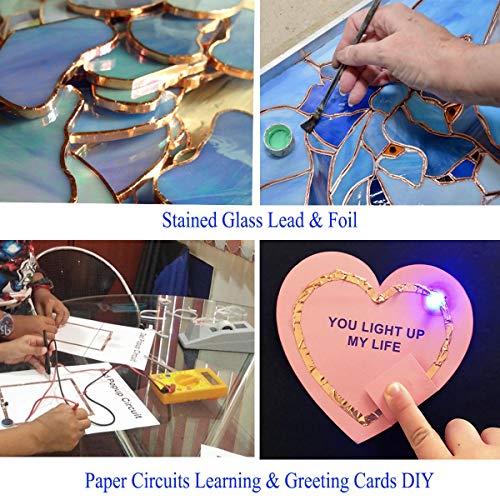 Copper Foil Tape with Conductive Adhesive (3 Inch x 17FT) for Guitar and EMI Shielding, Paper Circuits, Stained Glass, Slug Repellent, Electrical Repairs, Grounding